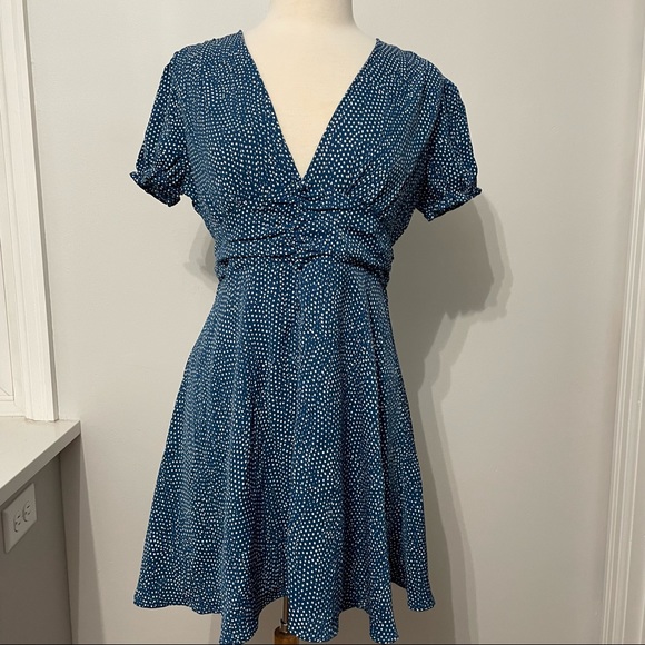Hello Molly blue polka dot dress size L - Picture 2 of 12